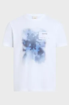 Мужская белая футболка LAYERED PHOTO Белый S Calvin Klein K10K114157