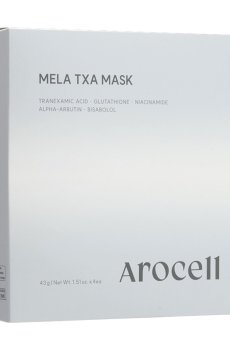 Гидрогелевая маска для лица Arocell Mela TXA Mask с транексамовой кислотой, глутатионом и арбутином, 4*43 г