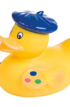 Игрушка для купания Canpol Babies Утенок Художник, с рождения, 8*10*7 см (2/992_blu)