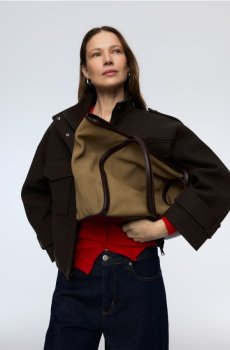 Reserved - Сумка-шопер из экозамши - бежевий - 744CP-08X