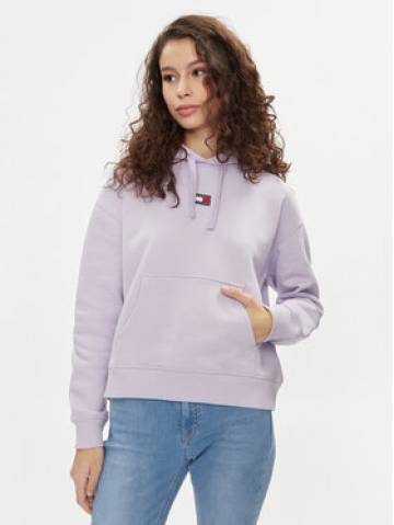 Tommy Jeans Світшот Badge DW0DW17326 Фіолетовий Boxy Fit Tommy Jeans Світшот Badge DW0DW17326 Фіолетовий Boxy Fit