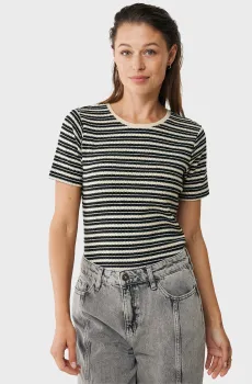 Женский джемпер в полоску Striped Черный S Mexx MF007703651W