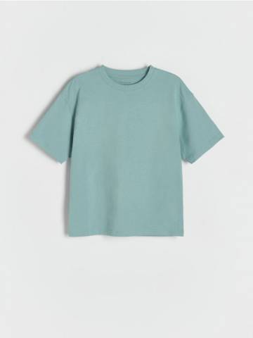 Reserved - Бавовняна футболка - блідо-блакитний - 032CJ-05X