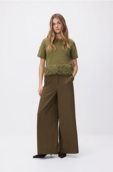 Reserved - Широкі штани - коричневувато-зелений - 065JL-78X