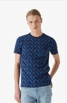 Мужская синяя футболка Синий M Lacoste TH033535L