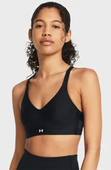 Женский черный топ UA Infinity Low 2.0Strap Bra Черный XS (D-DD) Under Armour 1384126-001