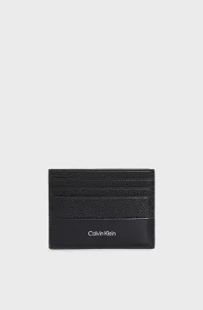 Мужской черный кожаный кардхолдер CK MUST CARDHOLDER 6CC Черный ONESIZE Calvin Klein K50K512688