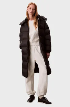 Женский черный пуховик ESSENTIAL MIDWEIGHT LONG PUFFER Черный XS Calvin Klein Jeans LV047D502G