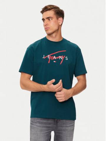 Tommy Jeans Футболка Signature Twist DM0DM19683 Зелений Regular Fit Tommy Jeans Футболка Signature Twist DM0DM19683 Зелений Regular Fit