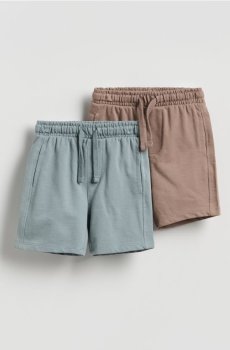 Reserved - Бавовняні шорти, 2 пари - темно коричневий - 710HN-89X