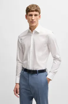 Мужская белая рубашка Белый 39 BOSS 50479922;100