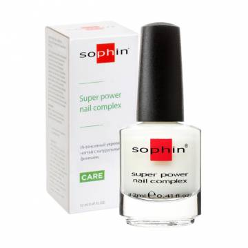 Интенсивный укрепитель ногтей с натуральным финишем Sophin Super Power Nail Complex Care, 12 мл Интенсивный укрепитель ногтей с натуральным финишем Sophin Super Power Nail Complex Care, 12 мл