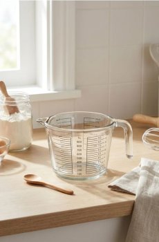 Скляний мірний глечик - clear