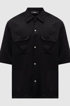 Черная рубашка в монограммы шаблон