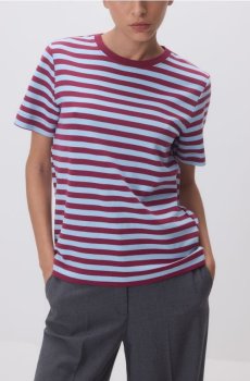 Reserved - Футболка з мерсеризованої бавовни - блідо-блакитний - 2292T-05X