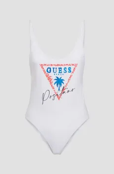 Женский белый купальник Белый XS Guess E2GJ10.LY00K;P03D