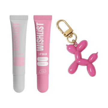 Набір бальзамів-блисків для губ Crystal Sorbet & Sweet Candy WiSHLiST Lip Gloss Balms + Іграшка-брелок