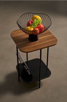 Журнальний столик з полицею - золотисто-коричневий