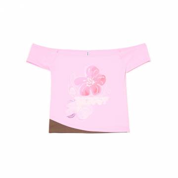 Cropp - Футболка з принтом - рожевий Cropp - Футболка з принтом - рожевий