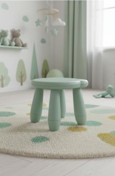 Табурет із сидінням у формі ведмедя - темно-зелений