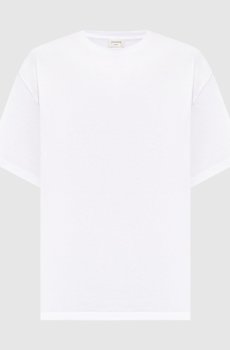 Белая футболка с вышивкой логотипа монограммы