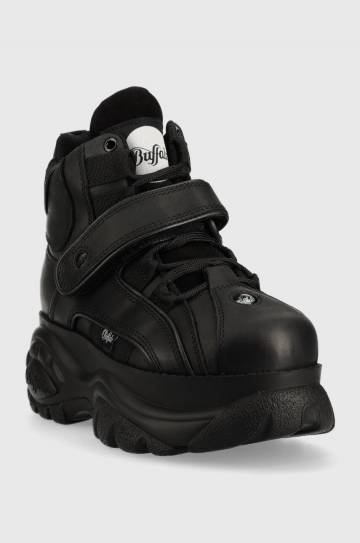 Кожаные кроссовки Buffalo 1348-14 2.0 цвет чёрный