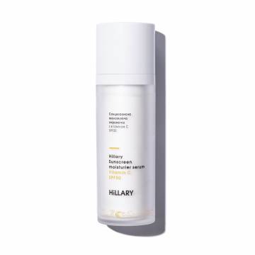 Сонцезахисна зволожуюча сироватка з вітаміном С SPF30 Hillary Sunscreen moisturier serum Vitamin C SPF30, 30 мл Сонцезахисна зволожуюча сироватка з вітаміном С SPF30 Hillary Sunscreen moisturier serum Vitamin C SPF30, 30 мл