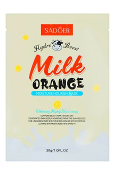 Тканевая маска для лица Sadoer Hydro Boost Milk Orange Nourish Moisture Mask, 30 г