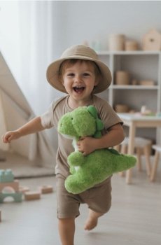 Плюшева іграшка у формі динозавра - зелений