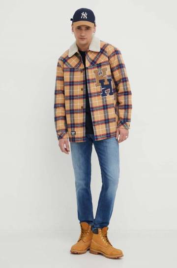 Хлопковая футболка Superdry мужской цвет синий с аппликацией Хлопковая футболка Superdry мужской цвет синий с аппликацией