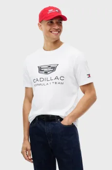 Мужская белая футболка TH x Cadillac Formula 1® Team Белый XL Tommy Hilfiger MN0MN00100