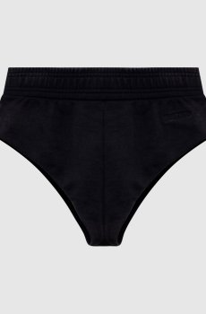 Черные мини-шорты с вышивкой логотипа