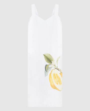 Белое платье SESIA в принт Lemon Белое платье SESIA в принт Lemon