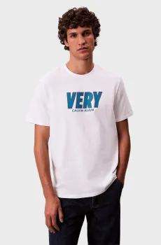 Мужская белая футболка SS 20S SN VERY Белый M Calvin Klein Jeans LV04RD800G
