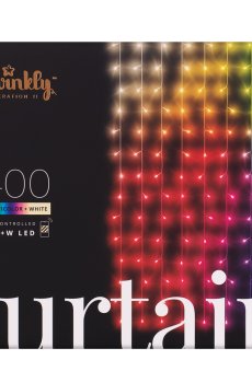 Гірлянда Smart LED Twinkly Curtain RGBW 400 IP44 1.45х2.1м кабель прозорий (TWW400SPP-TEU)