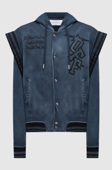 Синяя спортивная куртка с логотипом