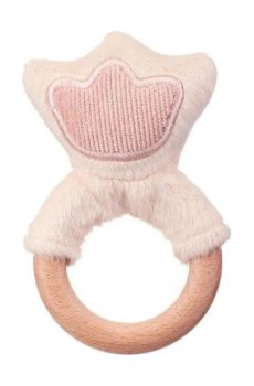 Игрушка-погремушка Elfiki & Friends Корона, c деревянным грызунком, с рождения (ІГ-0115)