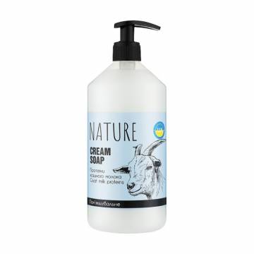 Жидкое смягчающее крем-мыло Bioton Cosmetics Nature Cream Soa Протеины козьего молока, 900 мл Жидкое смягчающее крем-мыло Bioton Cosmetics Nature Cream Soa Протеины козьего молока, 900 мл