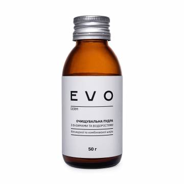 Очищающая пудра EVO derm для жирной и комбинированной кожи лица, с энзимами и водорослями, 50 г