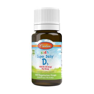 Детский витамин Д3 Carlson Labs Kids Super Daily D3, 400 МO, в каплях, 10.3 мл Детский витамин Д3 Carlson Labs Kids Super Daily D3, 400 МO, в каплях, 10.3 мл