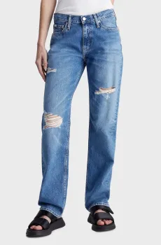 Женские синие джинсы LOW RISE STRAIGHT Синий 25-32 Calvin Klein Jeans J20J222746