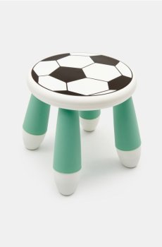 Стілець із мотивом футбольного м’яча - білий