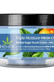 Сахарный скраб для тела Hempz Triple Moisture Fresh Citrus Herbal Sugar Scrub, 176 г
