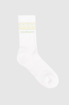 Белые носки Knitted Wave с логотипом