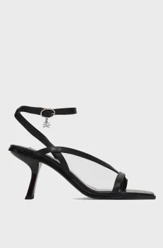 Женские черные кожаные босоножки Черный 36 Karl Lagerfeld KL33606;000