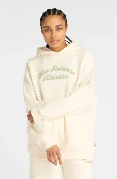 Женское бежевое худи NB Linear Heritage Бежевый S New Balance WT53509PEF