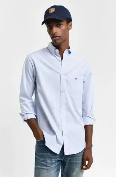 Мужская голубая рубашка REG CLASSIC POPLIN Голубой M Gant 3000100