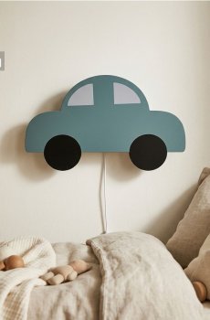 Настінний LED світильник у формі автомобіля - блідо-зелений