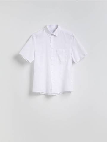 Reserved - Сорочка regular із додаванням льону - білий - 189DV-00X Reserved - Сорочка regular із додаванням льону - білий - 189DV-00X