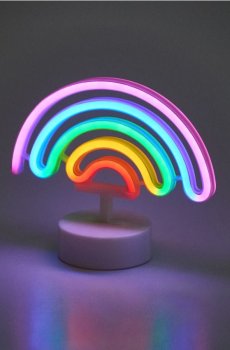LED неонова лампа у формі райдуги - білий